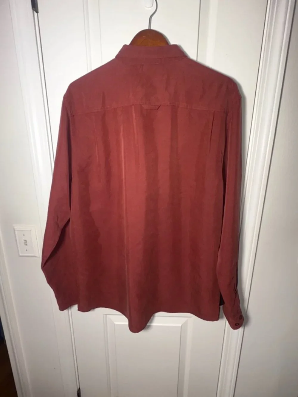 Men's The North Face Long Sleeve Collared Zipper Pocket Nantucket Red XL